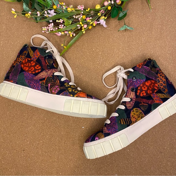 FARM Rio Leopard Mushroom Flatform High Top Sneaker Size 7 - Picture 8 of 16